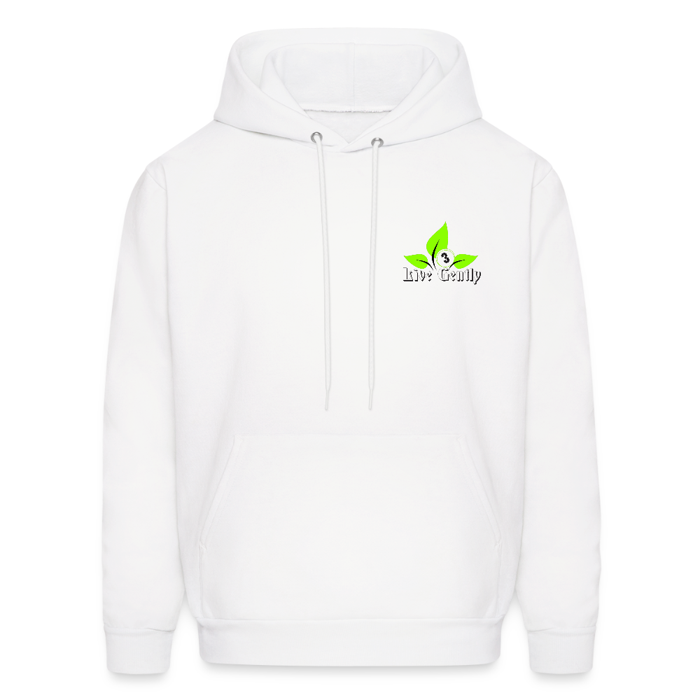 Leaf Logo Men's Hoodie - white