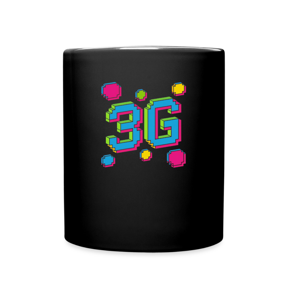 Retro 3G Full Color Mug - black