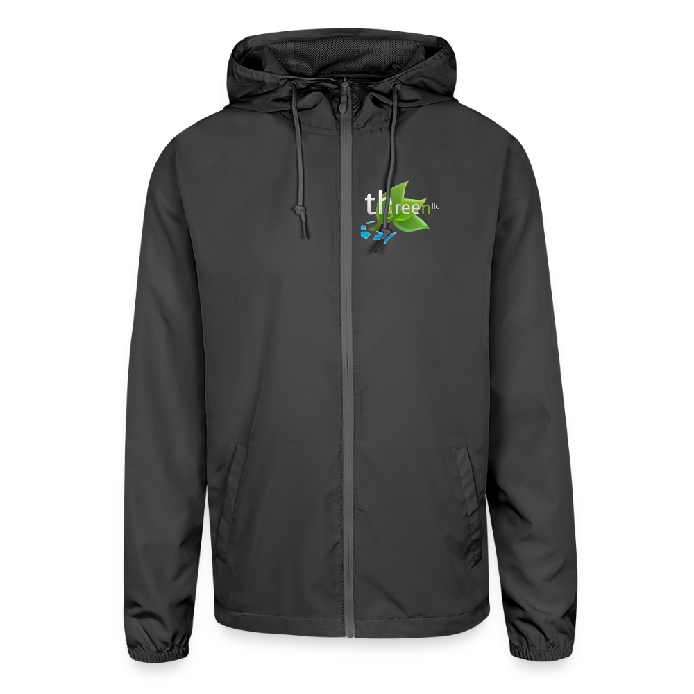 3G Flowing Water Logo Unisex Lightweight Windbreaker Jacket - graphite