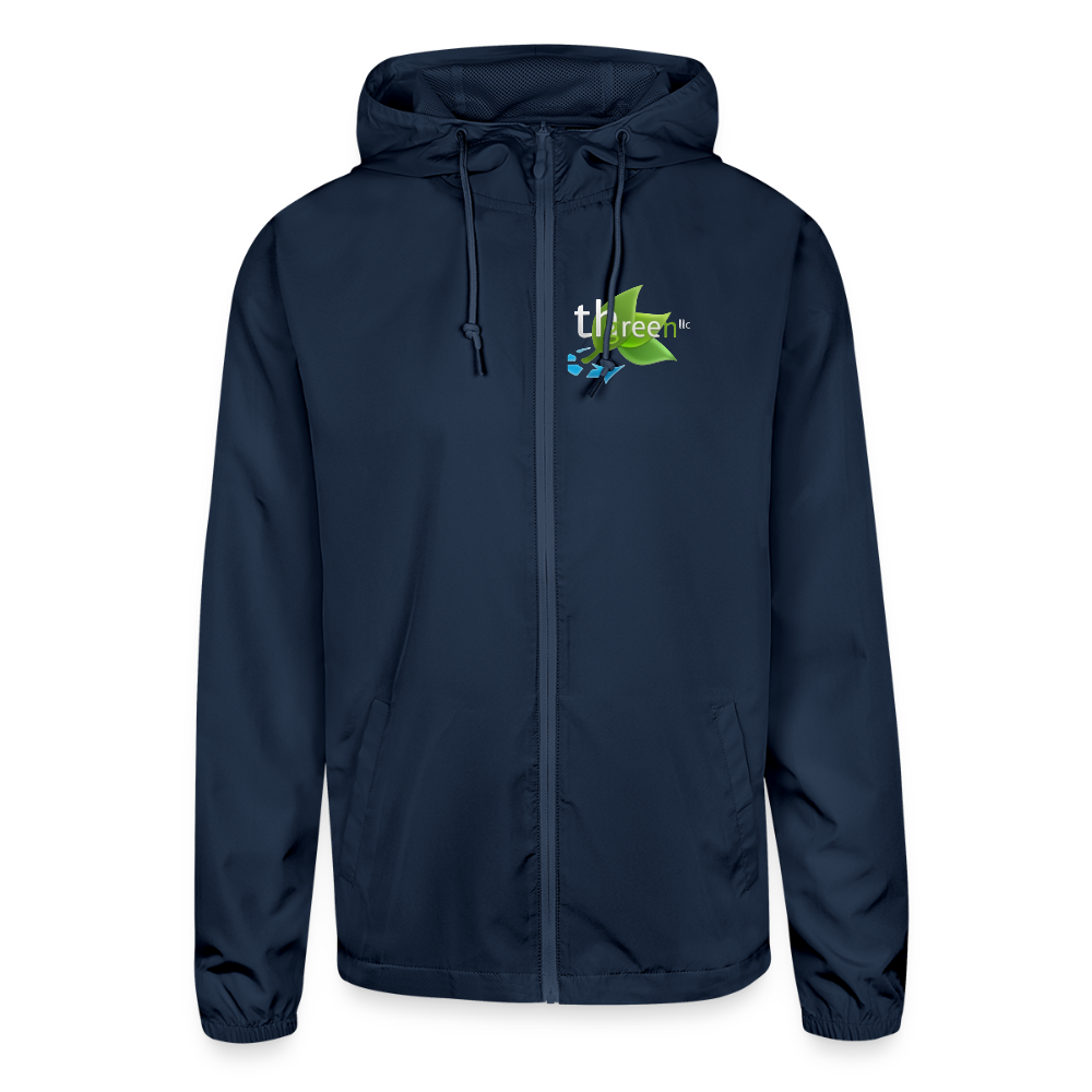 3G Flowing Water Logo Unisex Lightweight Windbreaker Jacket - navy