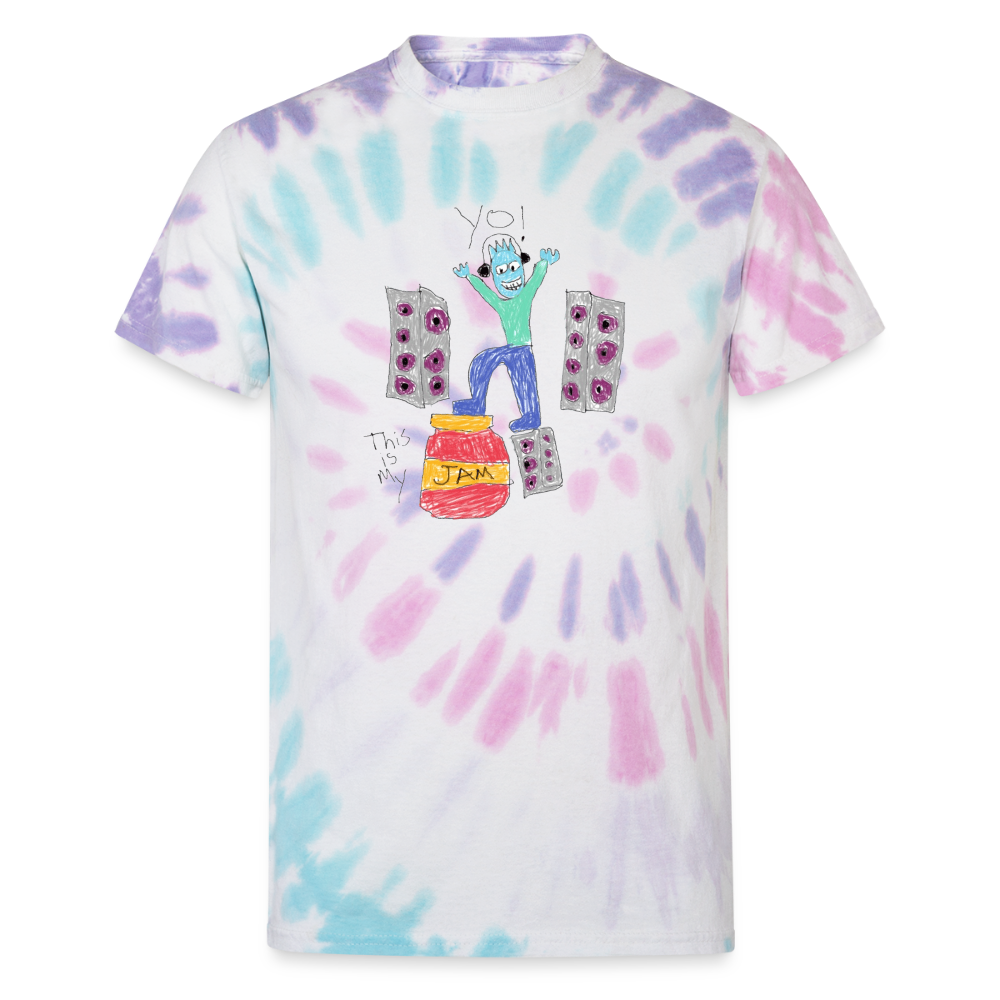 Hey Yo! Unisex Tie Dye T-Shirt - Pastel Spiral