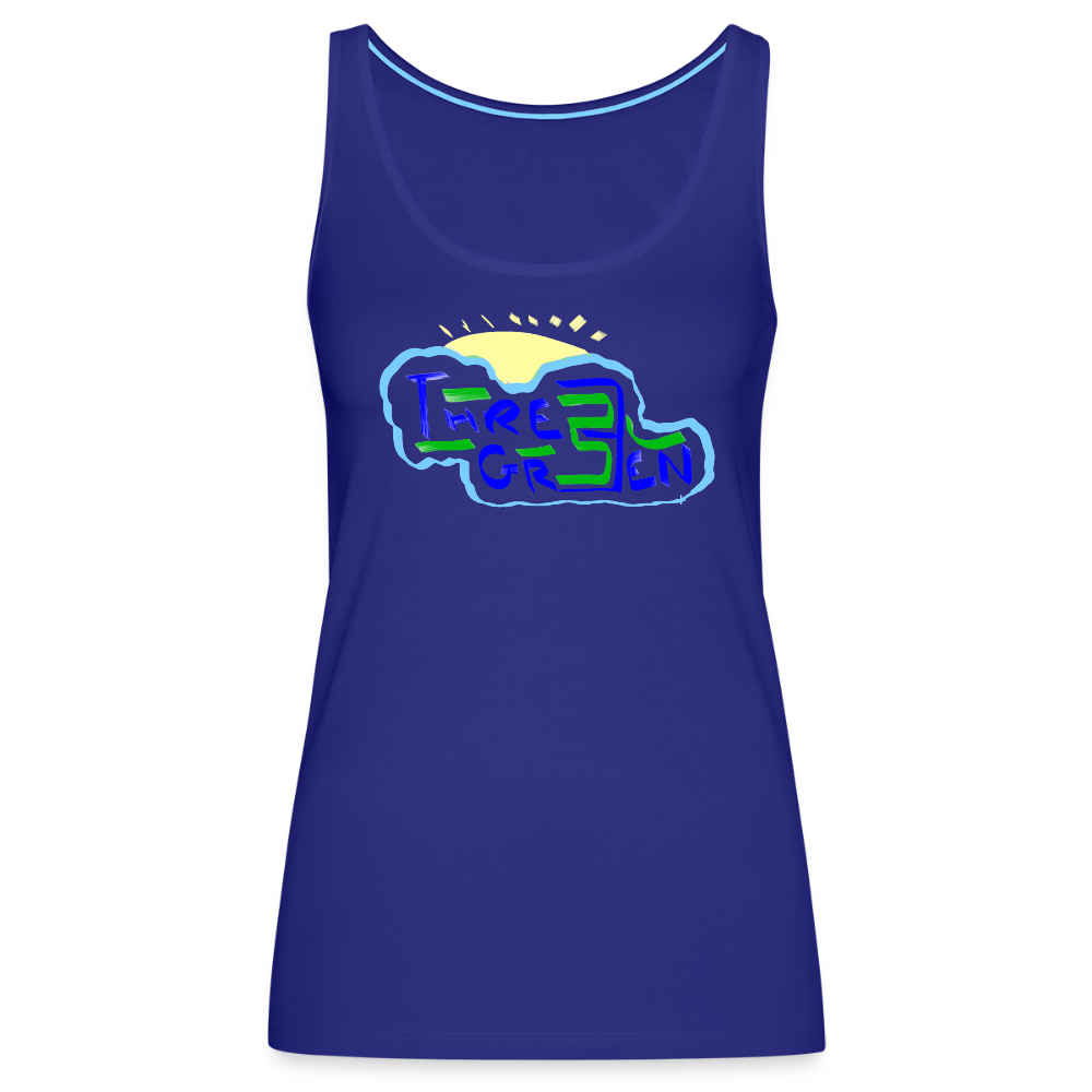 The Three Green Kloud Women’s Premium Tank Top - royal blue