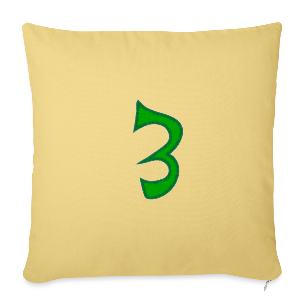Throw Pillow Cover 18” x 18” - washed yellow