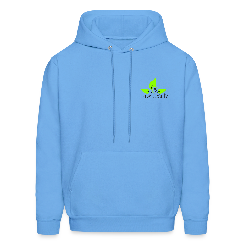 Leaf Logo Men's Hoodie - carolina blue