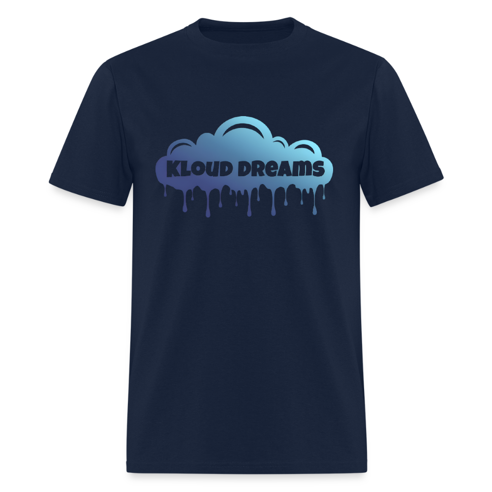 Kloud Dreams Melted Unisex Classic T-Shirt - navy