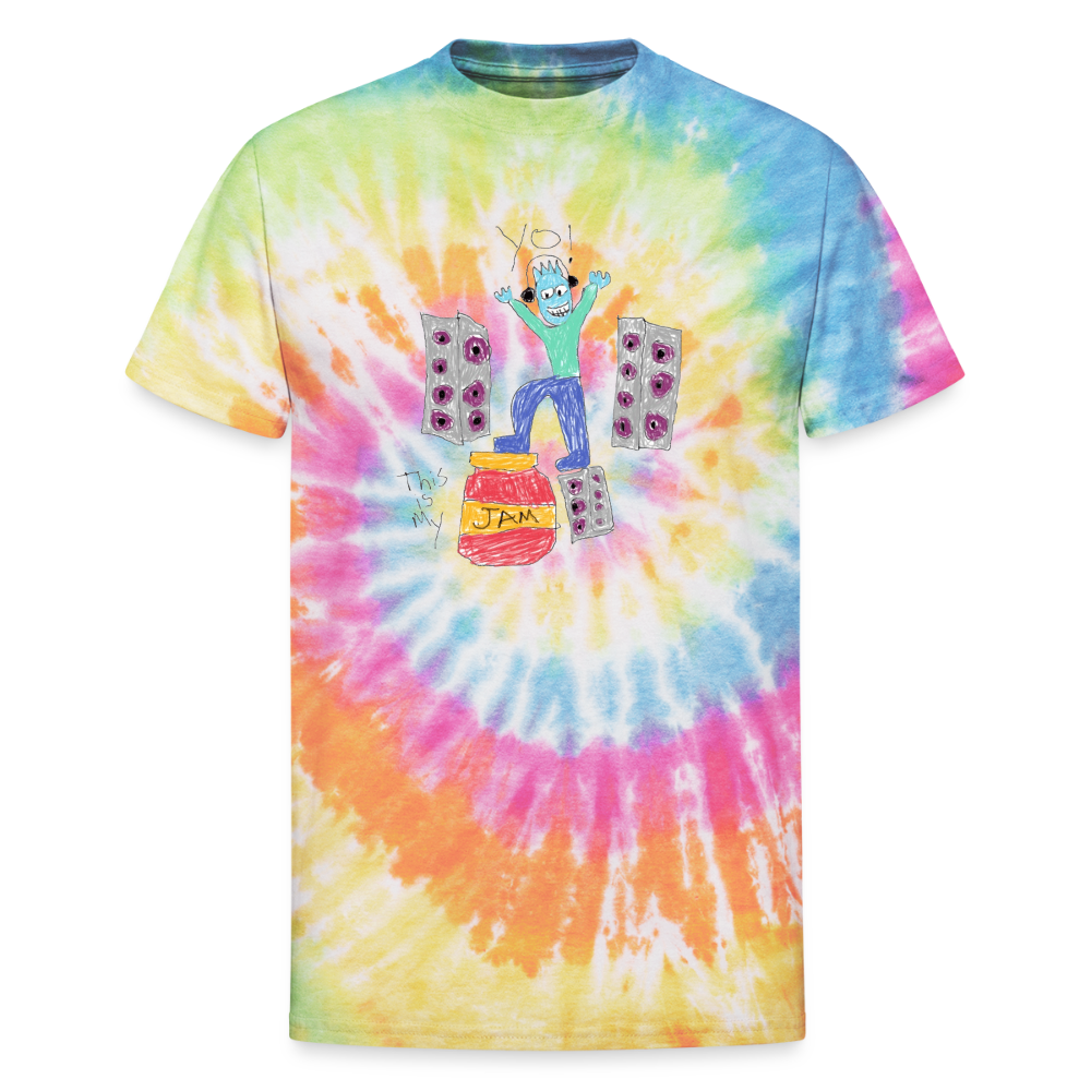 Hey Yo! Unisex Tie Dye T-Shirt - rainbow