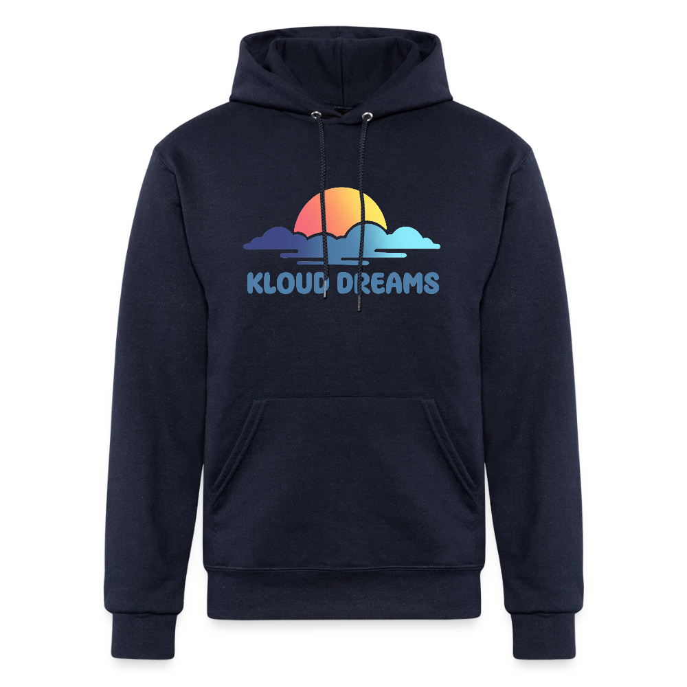 Kloud Dreams Sunset Champion Unisex Powerblend Hoodie - navy