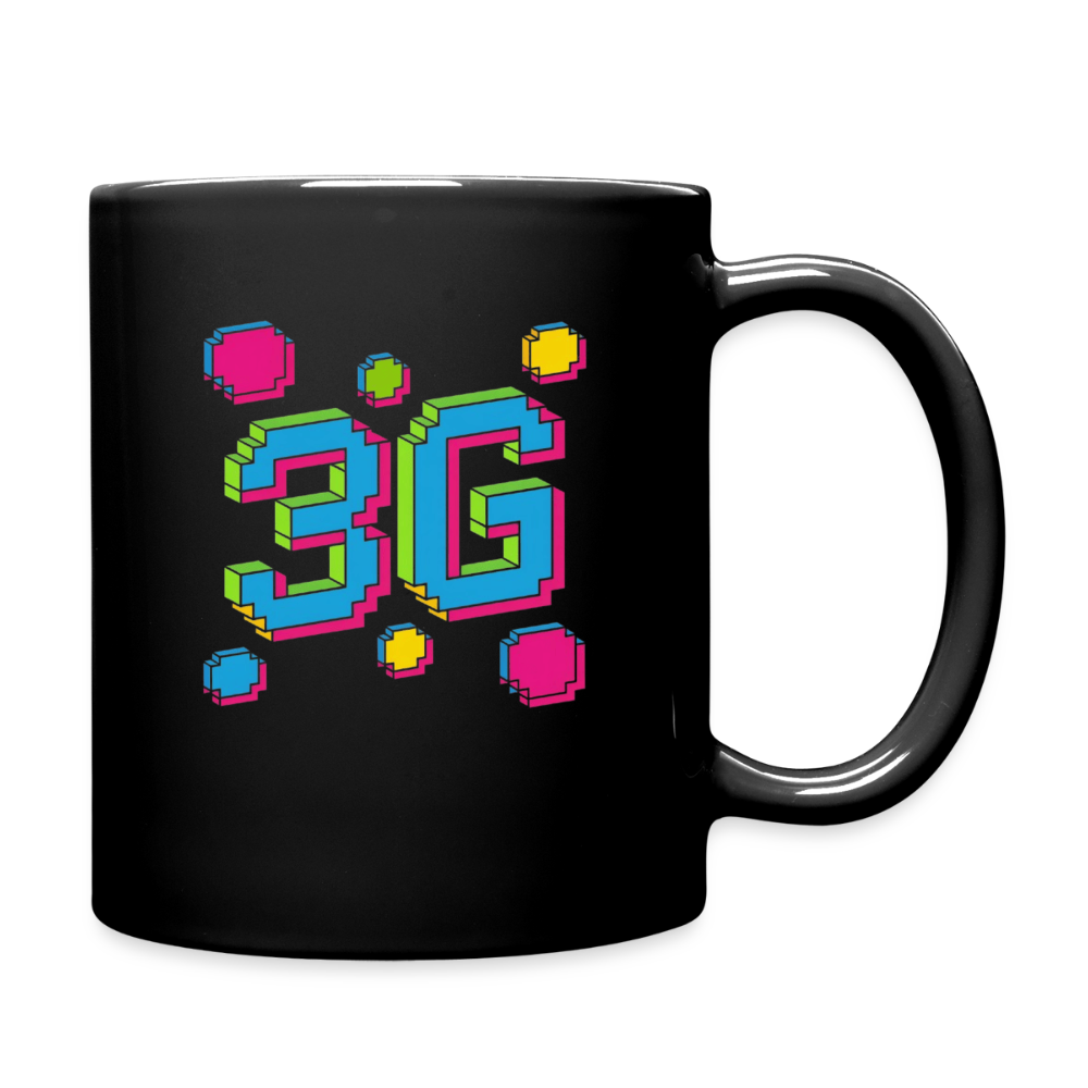 Retro 3G Full Color Mug - black