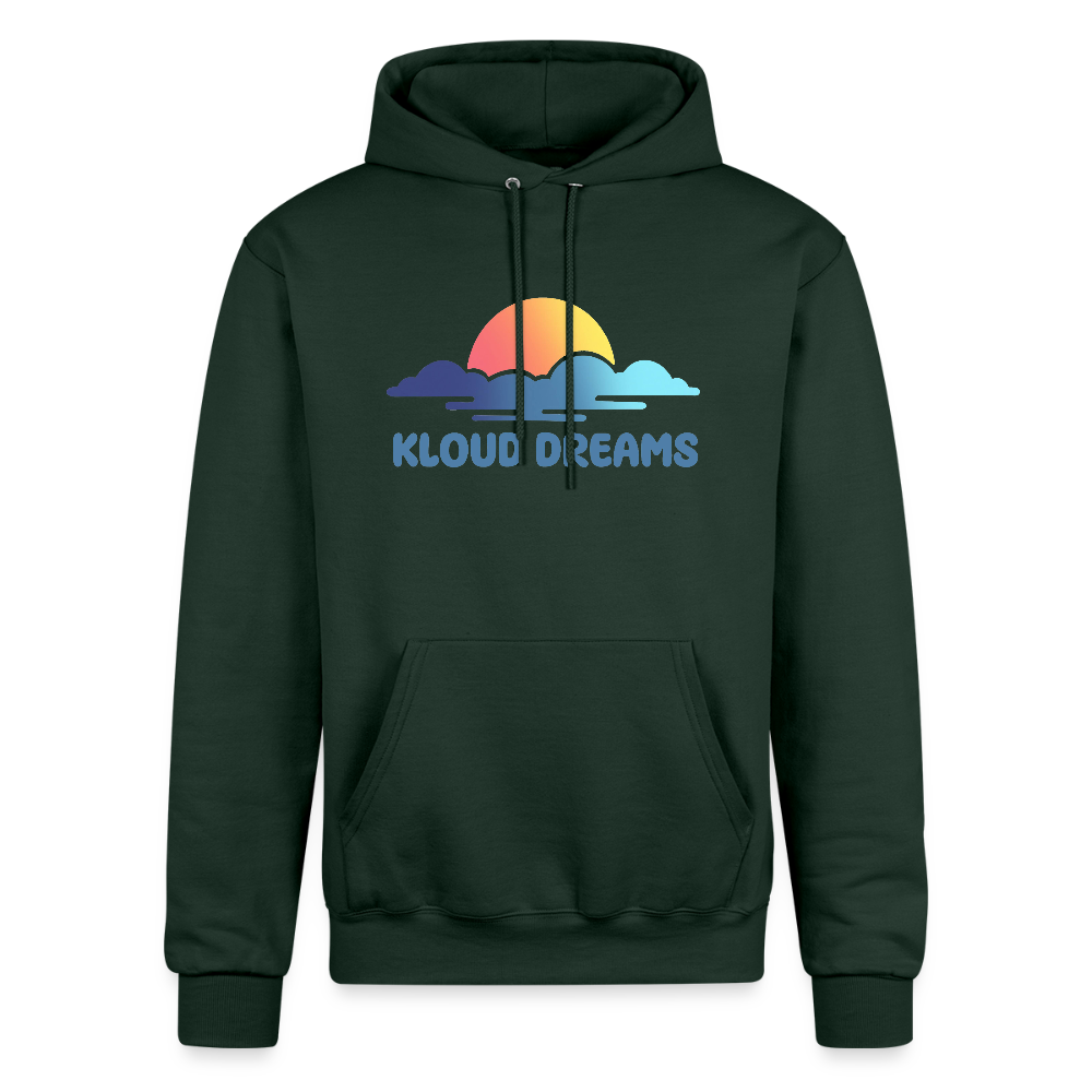 Kloud Dreams Sunset Champion Unisex Powerblend Hoodie - Dark Green