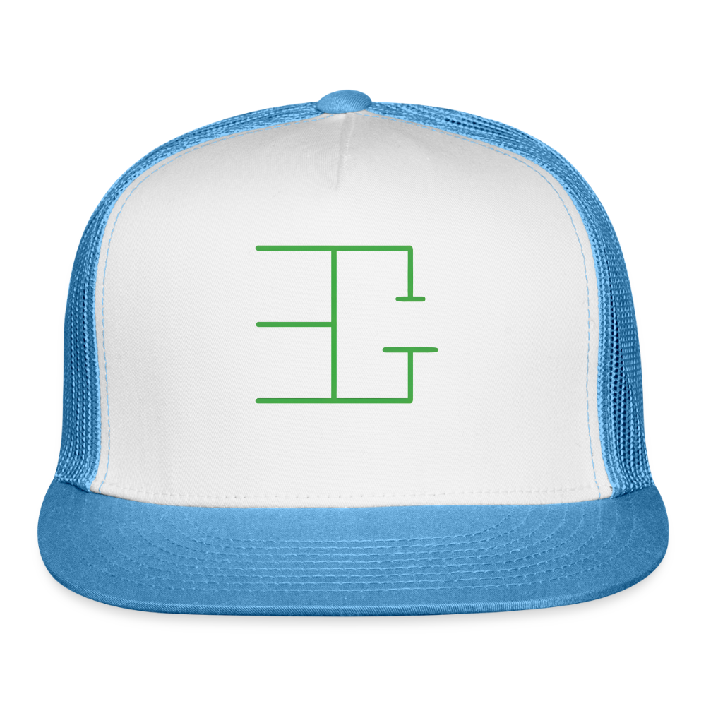 3G Cube Trucker Hat - white/blue