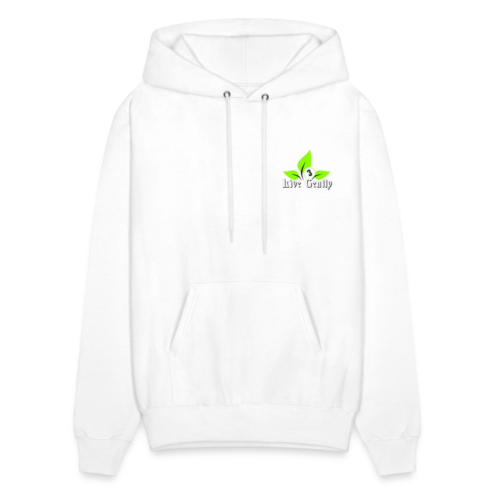 Leaf Logo Men's Hoodie - white
