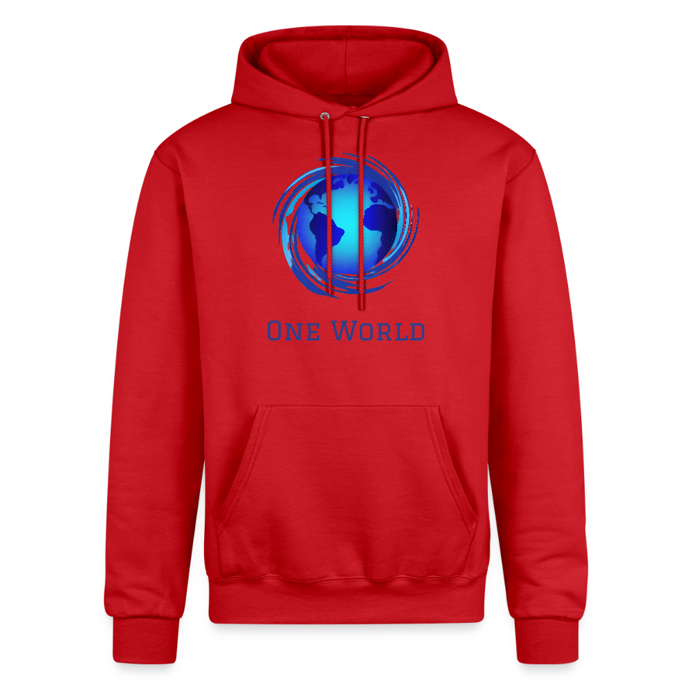 One World Super Hero Champion Unisex Powerblend Hoodie - Scarlet