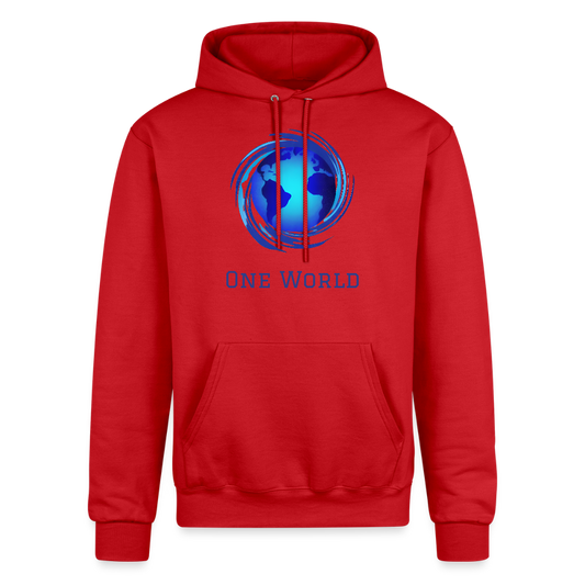 One World Super Hero Champion Unisex Powerblend Hoodie - Scarlet