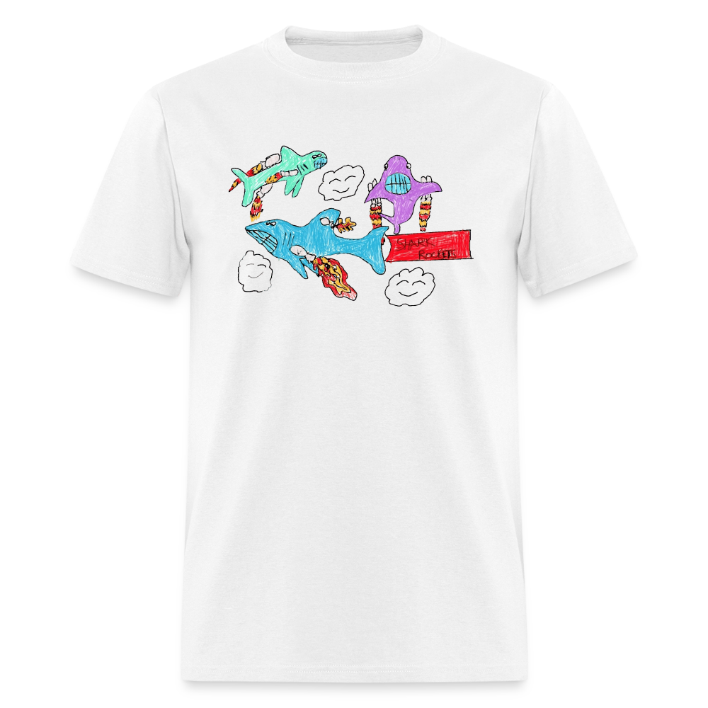 Shark Rockets Unisex Classic T-Shirt - white