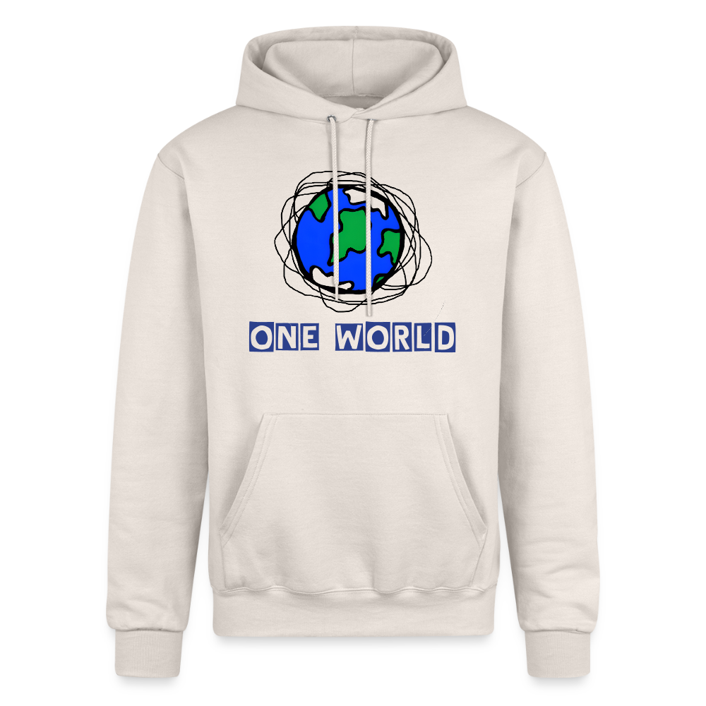 One World Scribbles Champion Unisex Powerblend Hoodie - Sand