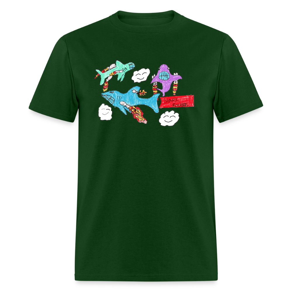 Shark Rockets Unisex Classic T-Shirt - forest green