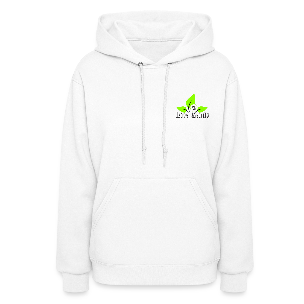 Leaf Logo Women's Hoodie - white