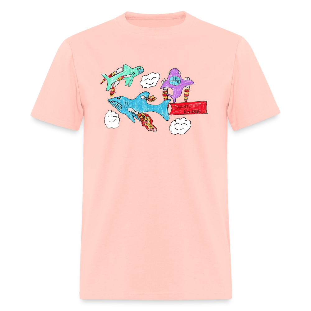 Shark Rockets Unisex Classic T-Shirt - blush pink 